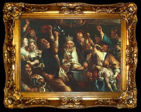 framed  Jacob Jordaens The King Drinks, ta009-2
